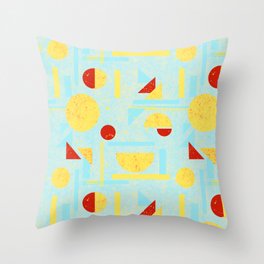 Primary Speckled Abstract Throw Pillow