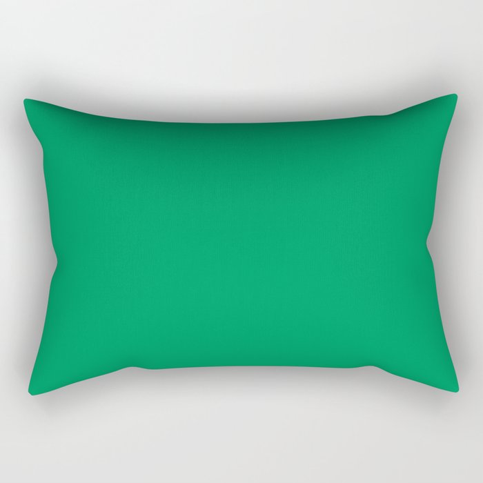 NOW FERN GREEN SOLID COLOR Rectangular Pillow