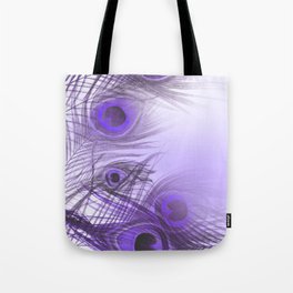 Modern purple lilac abstract peacock feathers gradient Tote Bag