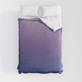 Ultra Violet Blue Lilac Ombre Gradient Pattern Comforter