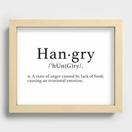 Hangry Recessed Framed Print