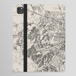 Harare, Zimbabwe - City Map - Black&White iPad Folio Case