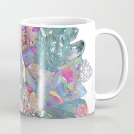 Mermaid Sea Spray Crystal Mandala Coffee Mug | Mineral, Auracrystals, Mandala, Sacredgeometry, Rock, Crystal, Iridescent, Jewels, Gemstones, Collage 