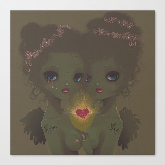 Love & Live Canvas Print
