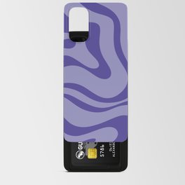 Modern Retro Liquid Swirl Abstract Pattern Purple on Purple  Android Card Case