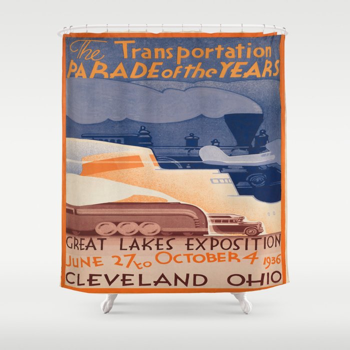 Vintage poster - Great Lakes Exposition Shower Curtain