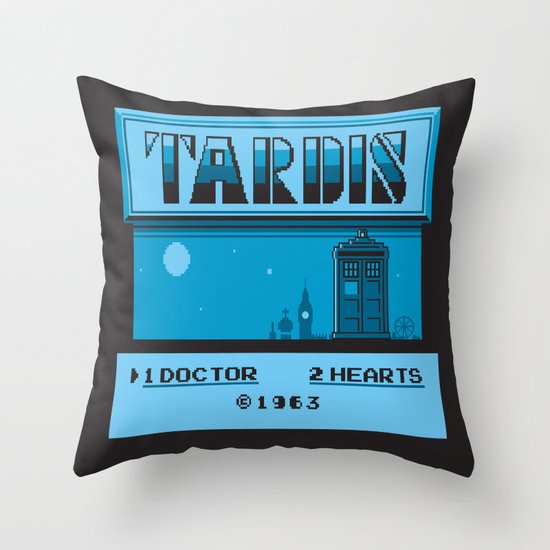1 Doctor, 2 Hearts Throw Pillow