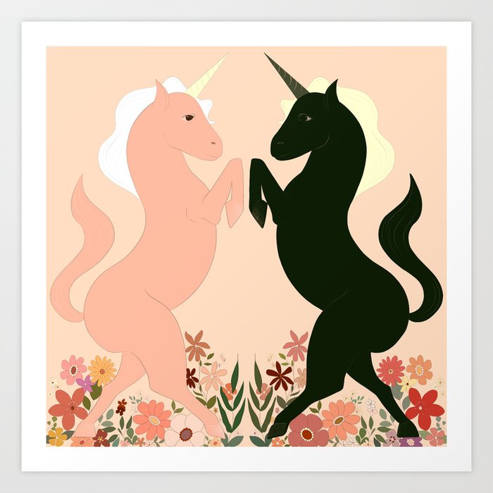 Mystical Unicorns Art Print