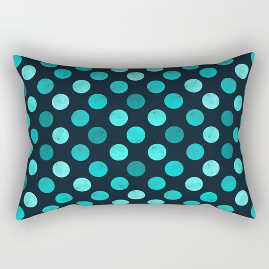 Watercolor Dots Pattern IV Rectangular Pillow