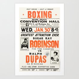 Vintage Boxing Poster Art Print