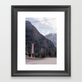 Mountainside Motel Framed Art Print