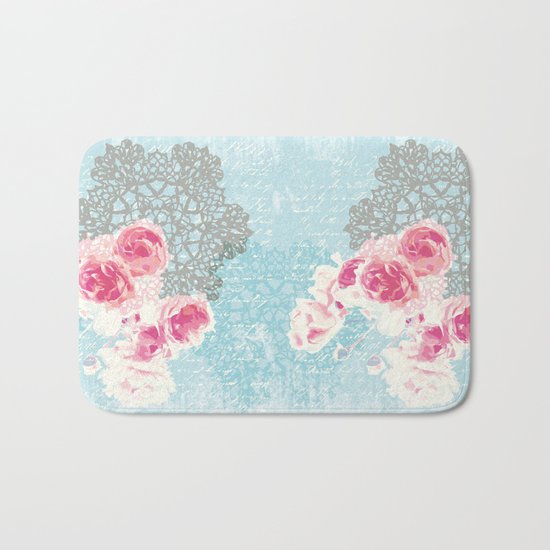 Roses and lace Bath Mat