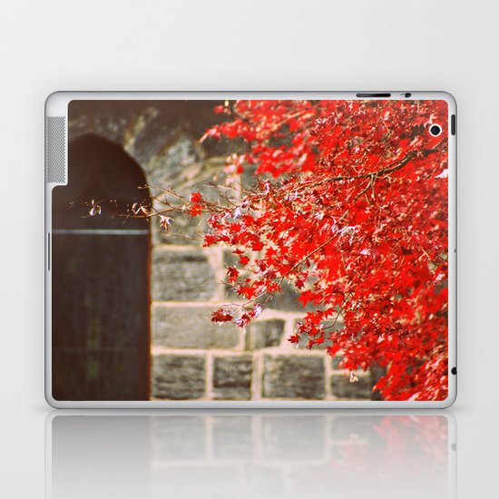 A Streak of Red, Maple Tree Leaves Laptop & iPad Skin