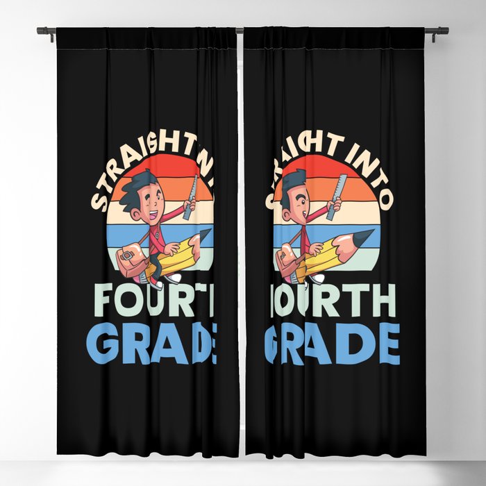 Straight Into Fourth Grade Blackout Curtain