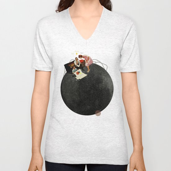 Life on Earth | Collage | White Unisex V-Neck