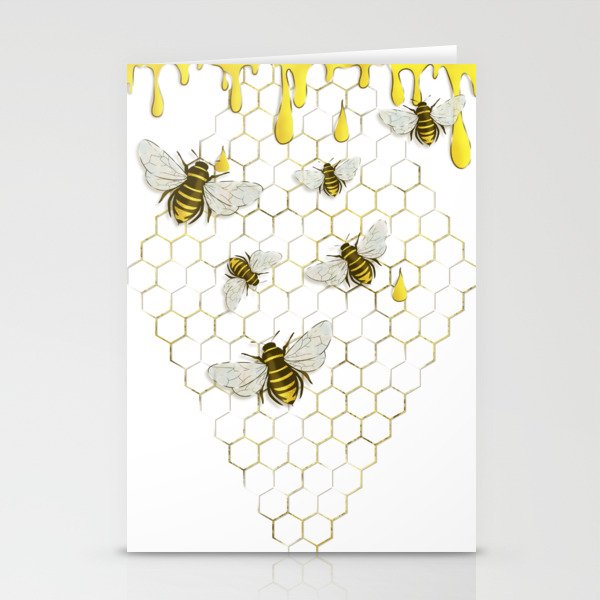 Bees and honey Stationery Cards