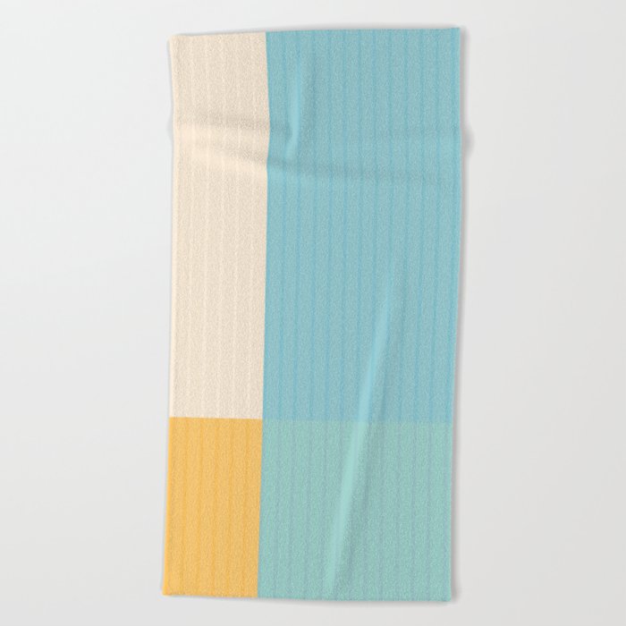 Color Block Line Abstract III Beach Towel