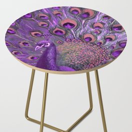 Purple Peacock  Side Table