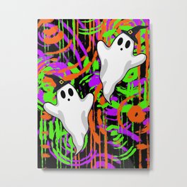 Ghosts Wearing Witch Hats Metal Print