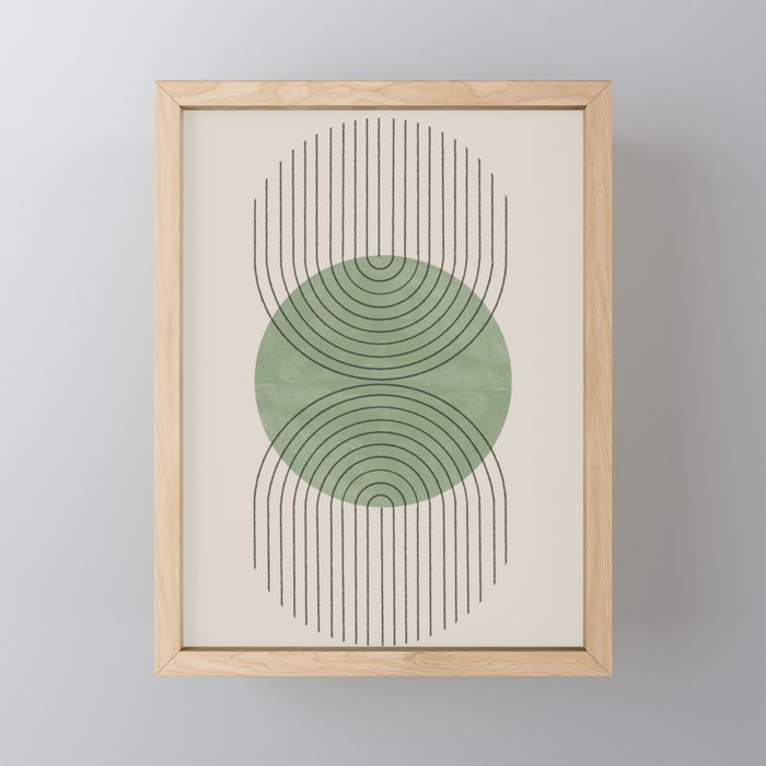 Perfect Touch Green Framed Mini Art Print