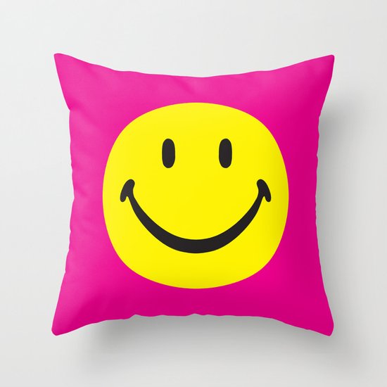 smiley02 Throw Pillow