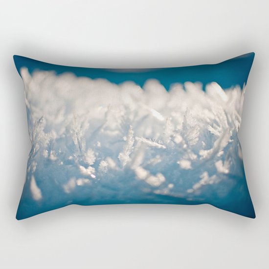 Mountain Snow Macro Rectangular Pillow