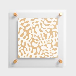 White Matisse cut outs seaweed pattern 7 Floating Acrylic Print