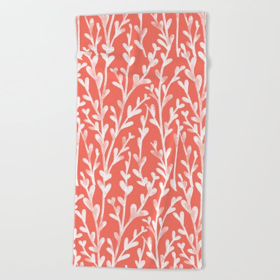 Leaf Pattern Beach Towel