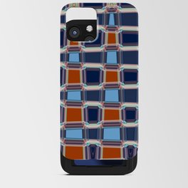 Red And Blue Geometric Abstract iPhone Card Case