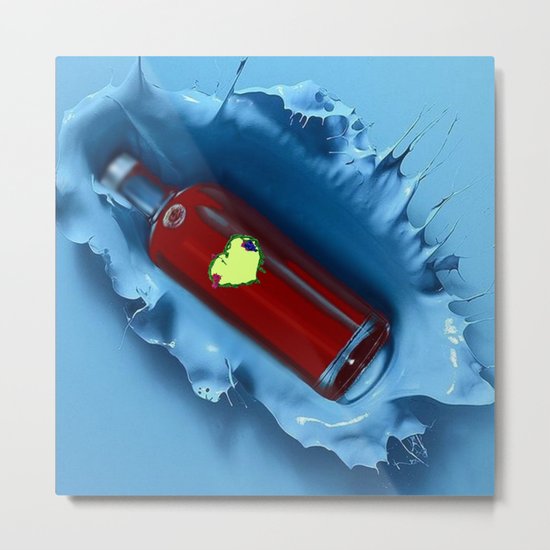 A jug of wine with family and friends Metal Print