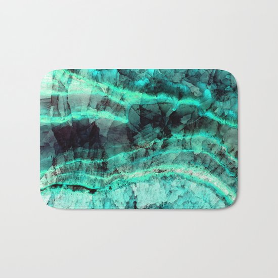 Turquoise onyx marble Bath Mat