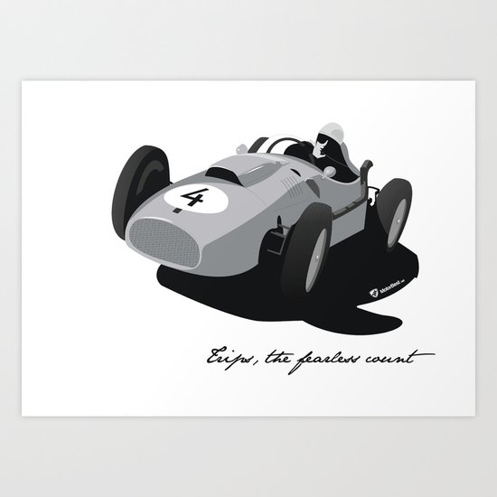 Fearless Count Black & White Art Print