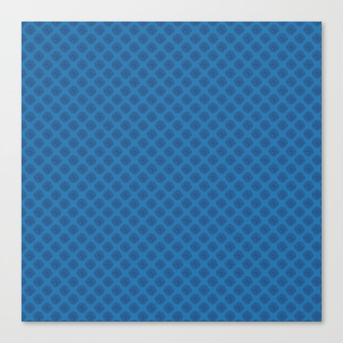 Fuzzy Dots Blue Canvas Print