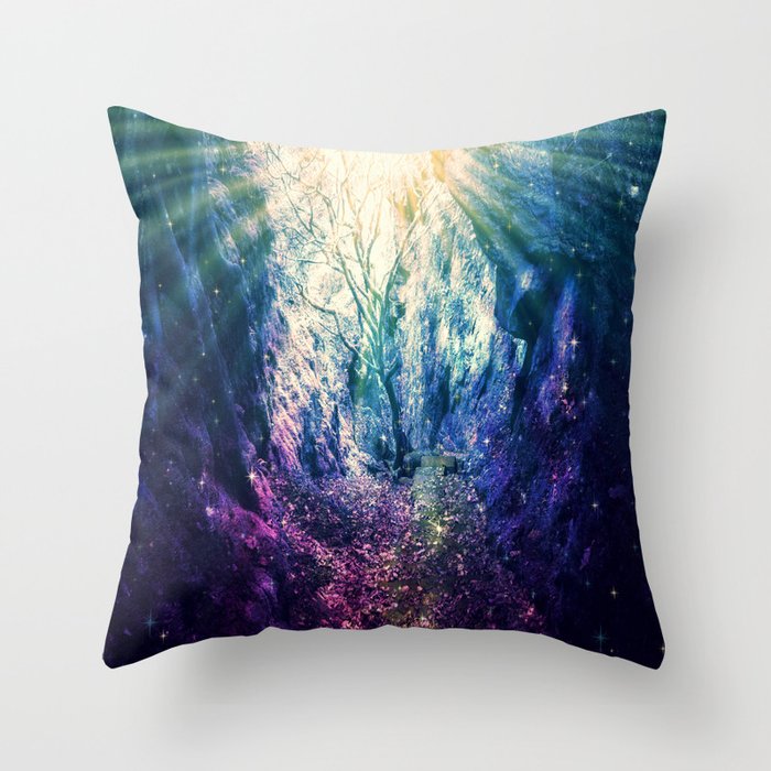 Light At The End of the Tunnel : Deep Pastels Throw Pillow