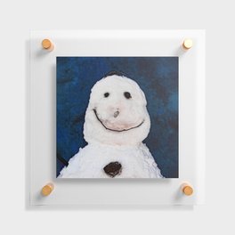 Happy Snowman Floating Acrylic Print