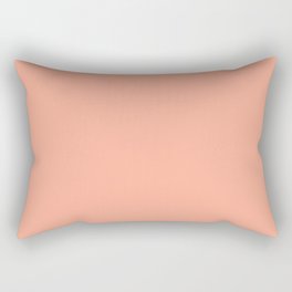 Solid Color Peach Rectangular Pillow