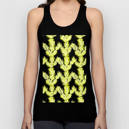 Yellow Succulent Pattern Unisex Tank Top