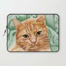 Soft and Purry Orange Tabby Cat Laptop Sleeve