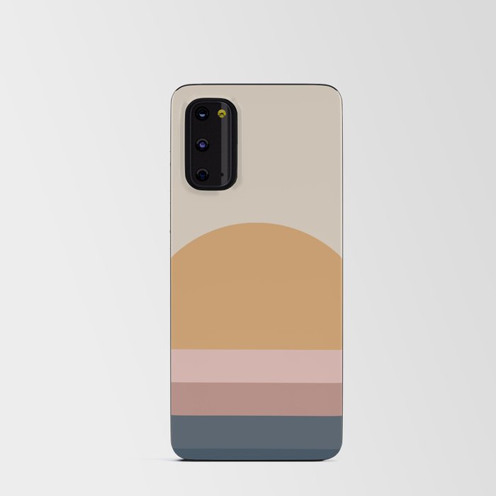 Minimal Retro Sunset - Neutral Android Card Case