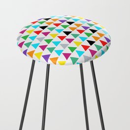 colorful bright triangle pattern Counter Stool