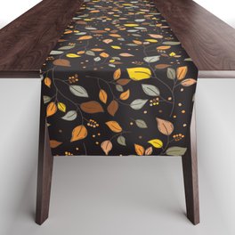 Autumn berries and leaves in warm colors Table Runner