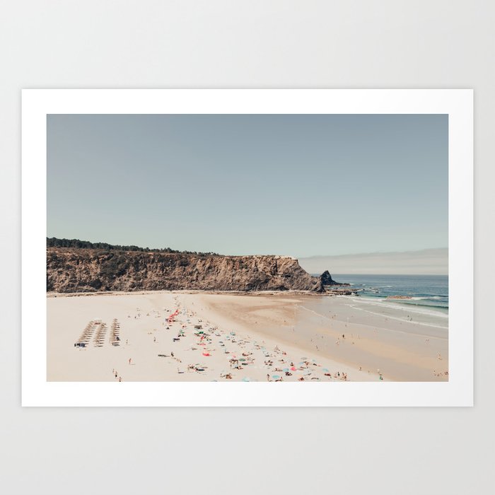 Beach Summer Love II - Aerial Beach photography by Ingrid Beddoes Art Print