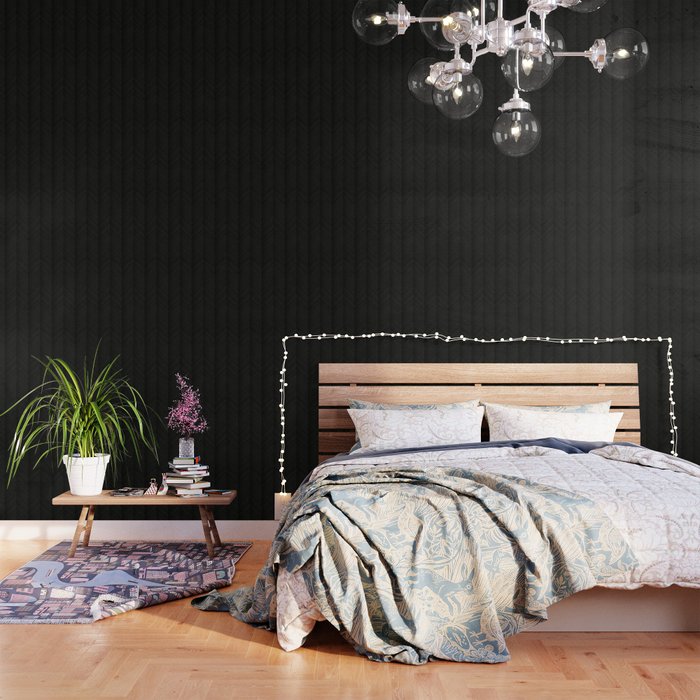 Charcoal Sisal Grasscloth Wallpaper