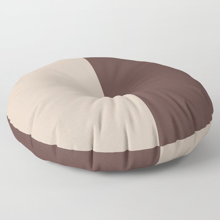 Two color. Beige and Chocolate Floor Pillow
