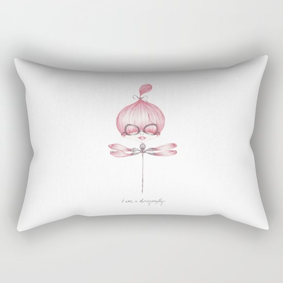 I am a dragonfly Rectangular Pillow