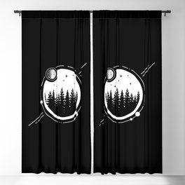 Modern Geometric Nature Forest Astronomy Planets Blackout Curtain