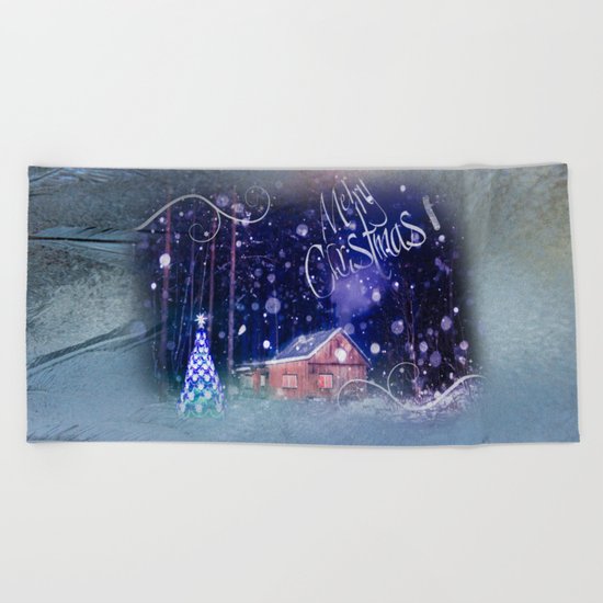 Merry Christmas! Beach Towel