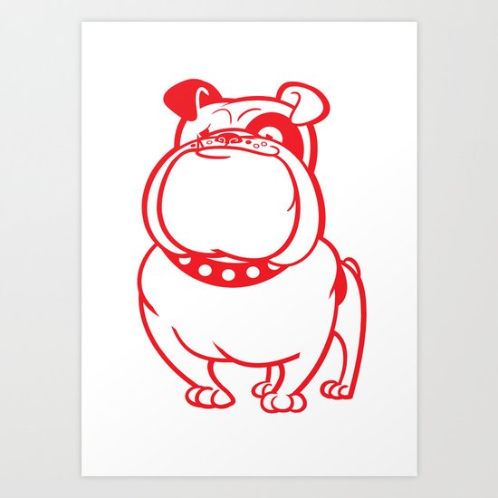 Bulldog Art Print