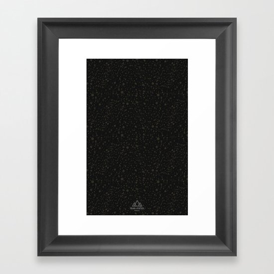 Trail Status / Technical Black Framed Art Print