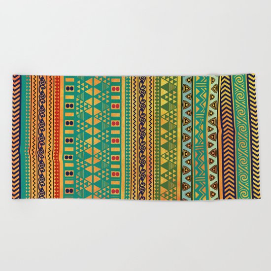 Inspired Aztec Pattern 3 Beach Towel
